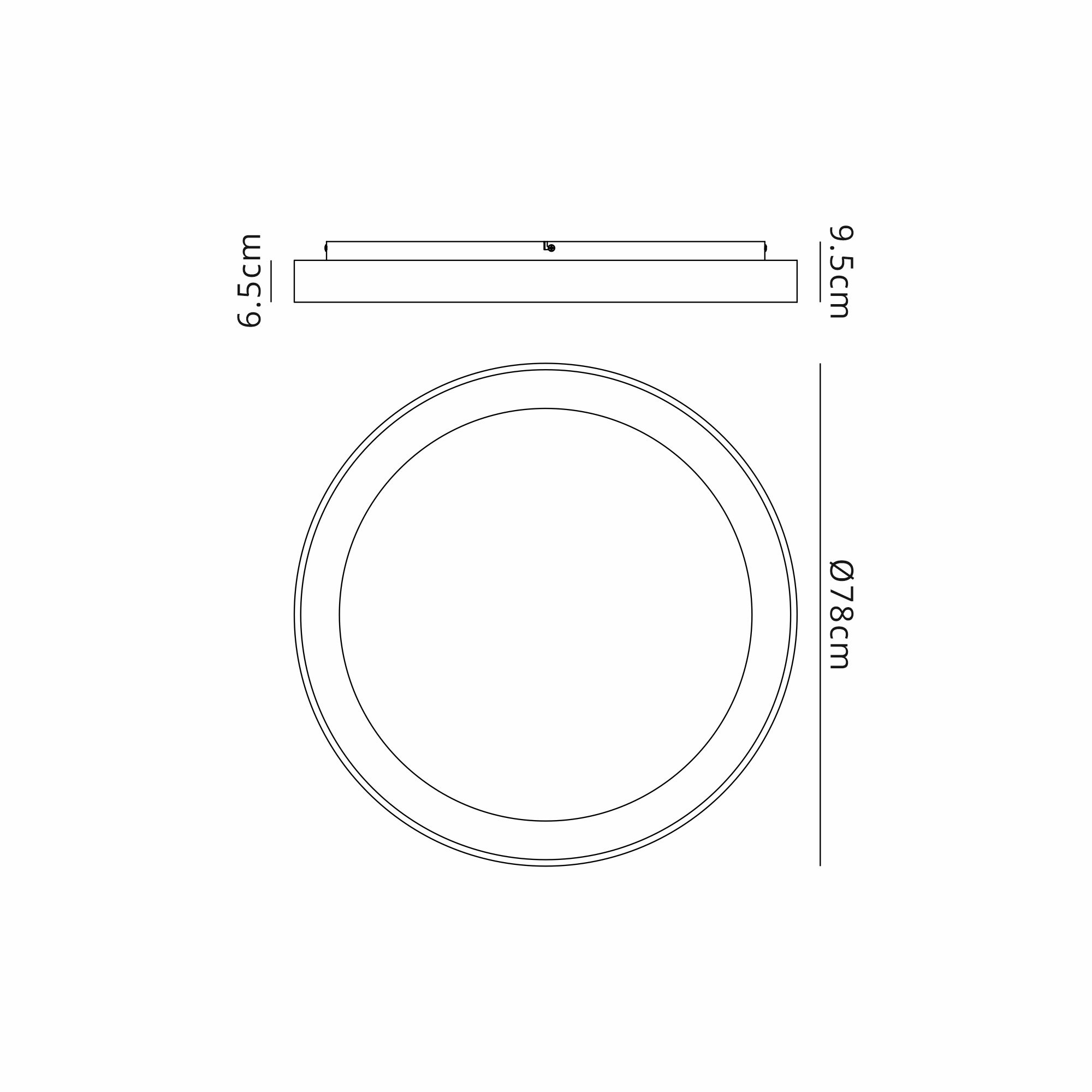 Niseko Ceiling Ring 58W LED Black M8023  Mantra Fusion Niseko Black